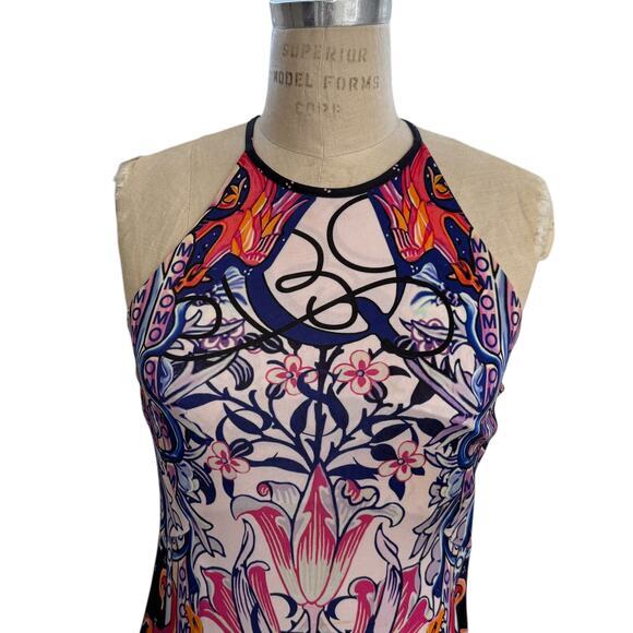 Mary Katrantzou Maxi Dress Size L Siren Print Made in The UK - Picture 2 of 10